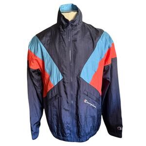 Champion Throwback Colorblock Windbreaker Size Medium